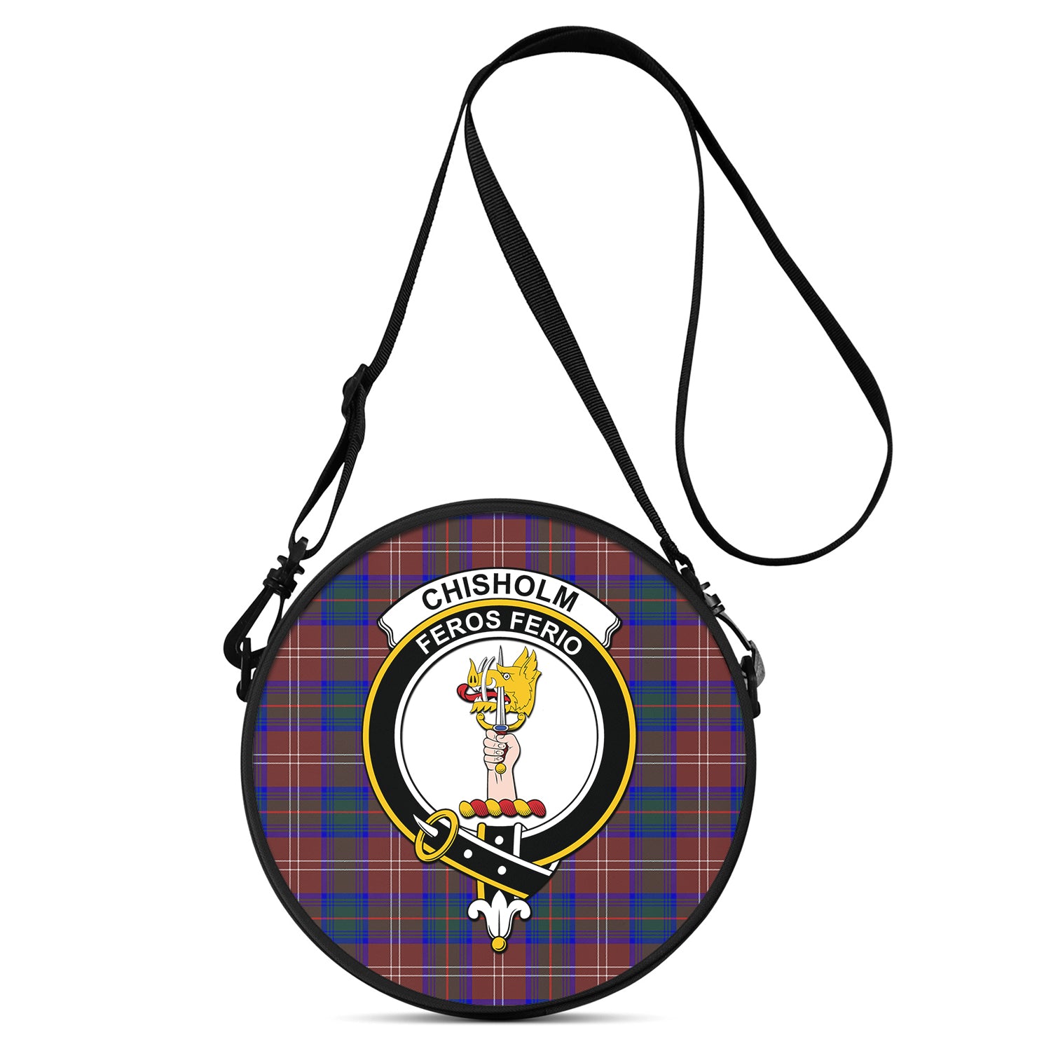 chisholm-hunting-modern-tartan-round-satchel-bags-with-family-crest