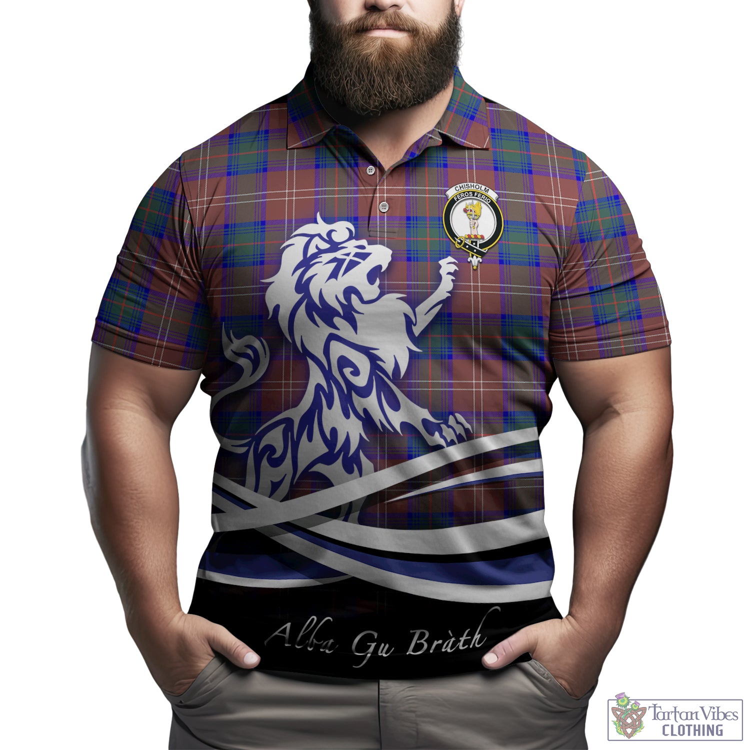 chisholm-hunting-modern-tartan-polo-shirt-with-alba-gu-brath-regal-lion-emblem