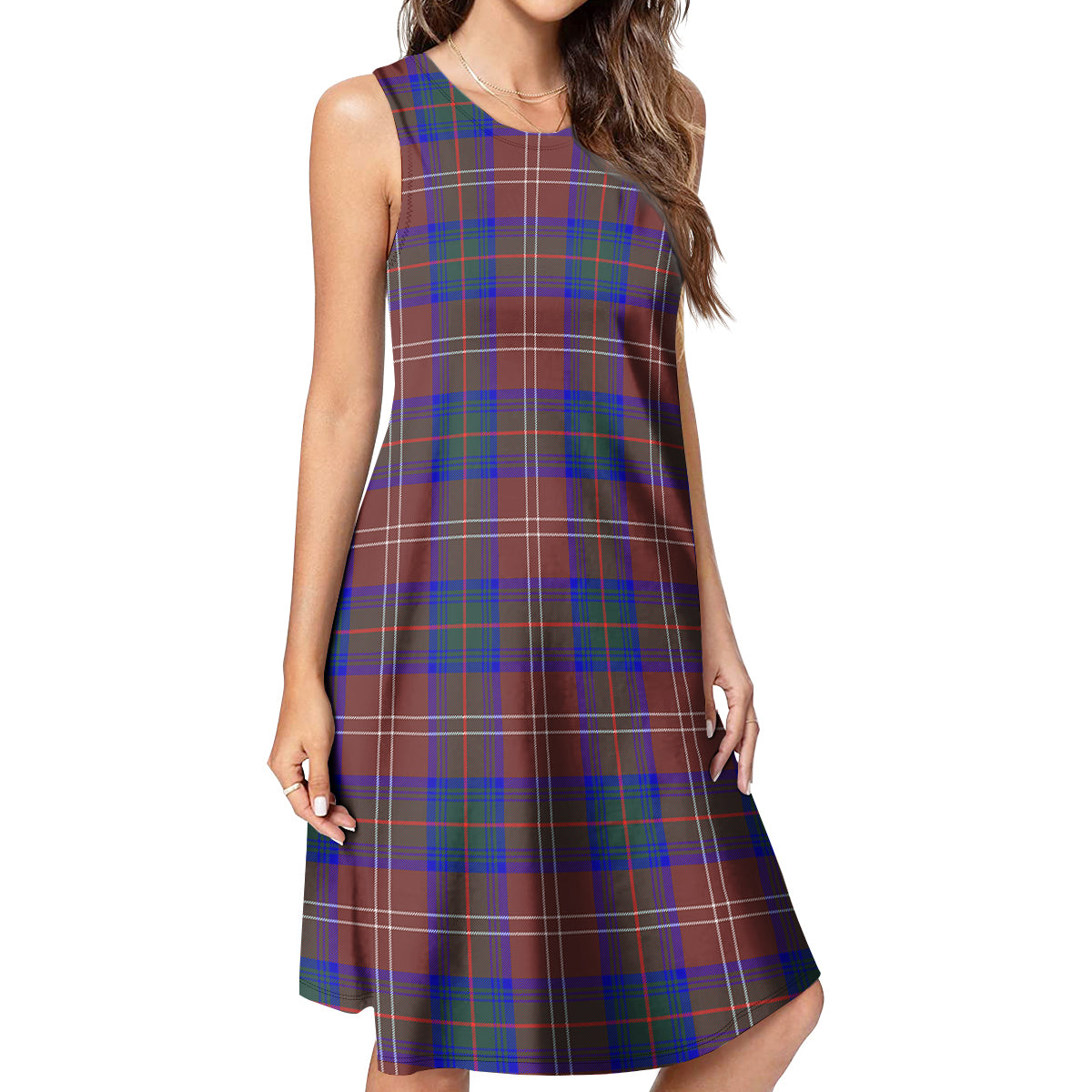 Chisholm Hunting Modern Tartan Womens Casual Dresses - Tartanvibesclothing