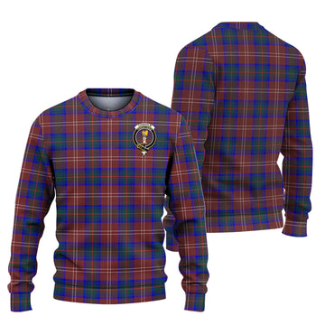 Chisholm Hunting Modern Tartan Ugly Sweater with Family Crest