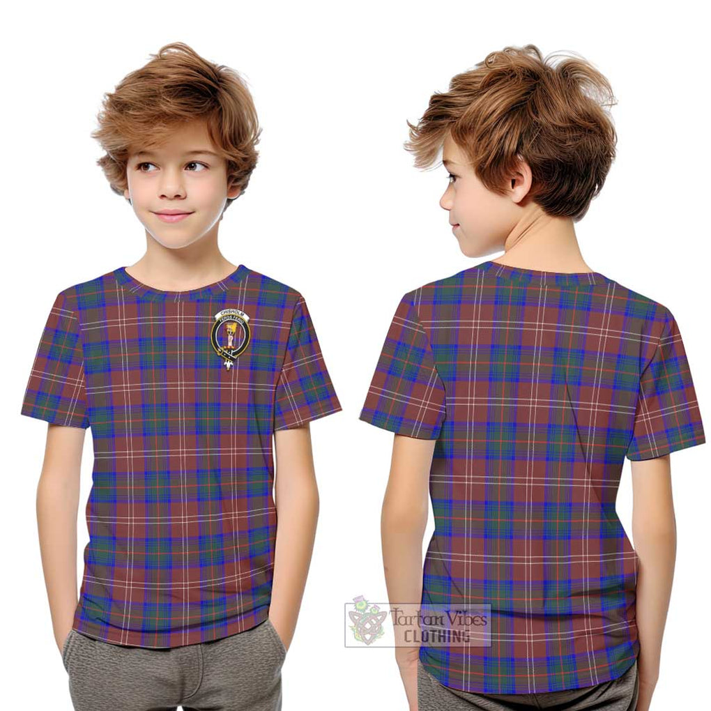 Chisholm Hunting Modern Tartan Kid T-Shirt with Family Crest Youth XL Size14 - Tartanvibesclothing Shop