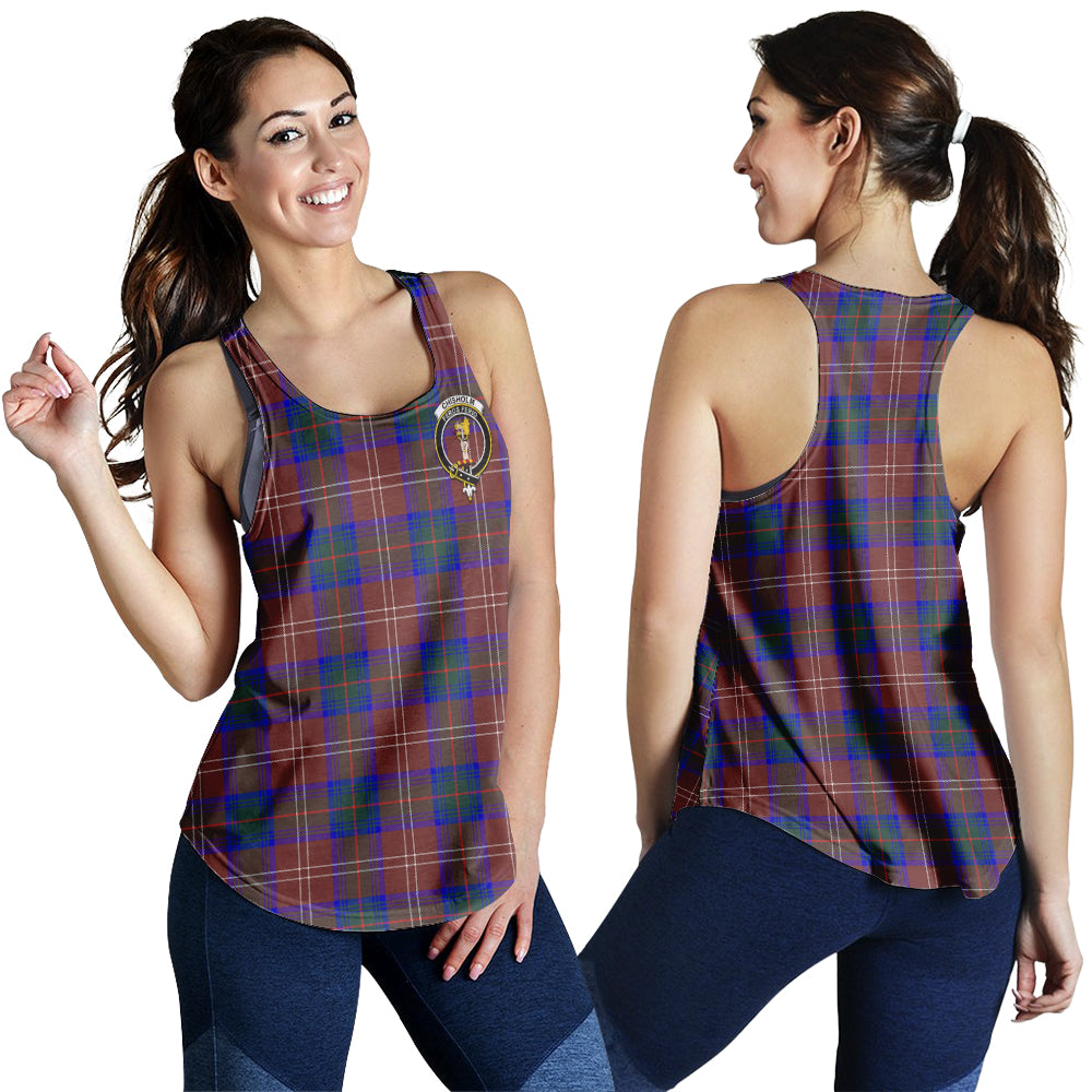 chisholm-hunting-modern-tartan-women-racerback-tanks-with-family-crest