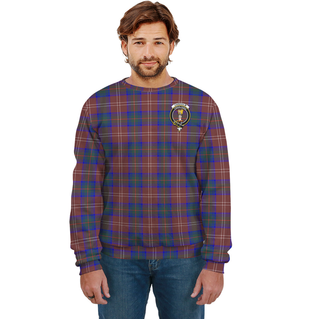 Chisholm Hunting Modern Tartan Sweatshirt with Family Crest Unisex - Tartan Vibes Clothing