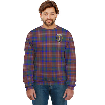 Chisholm Hunting Modern Tartan Sweatshirt with Family Crest