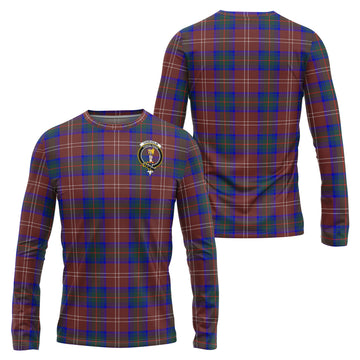 Chisholm Hunting Modern Tartan Long Sleeve T-Shirt with Family Crest