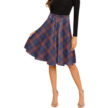 Chisholm Hunting Modern Tartan Melete Pleated Midi Skirt