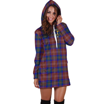 Chisholm Hunting Modern Tartan Hoodie Dress with Family Crest