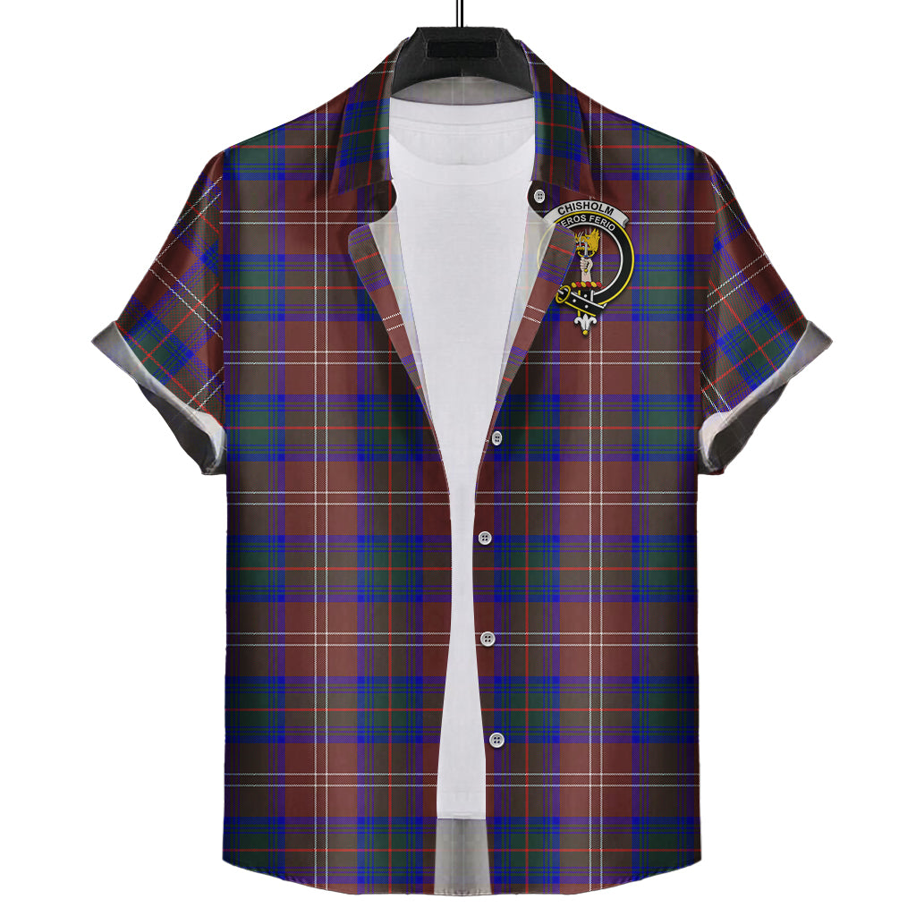 chisholm-hunting-modern-tartan-short-sleeve-button-down-shirt-with-family-crest