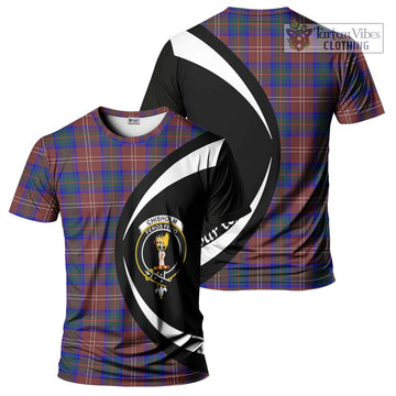 Chisholm Hunting Modern Tartan T-Shirt with Family Crest Circle Style