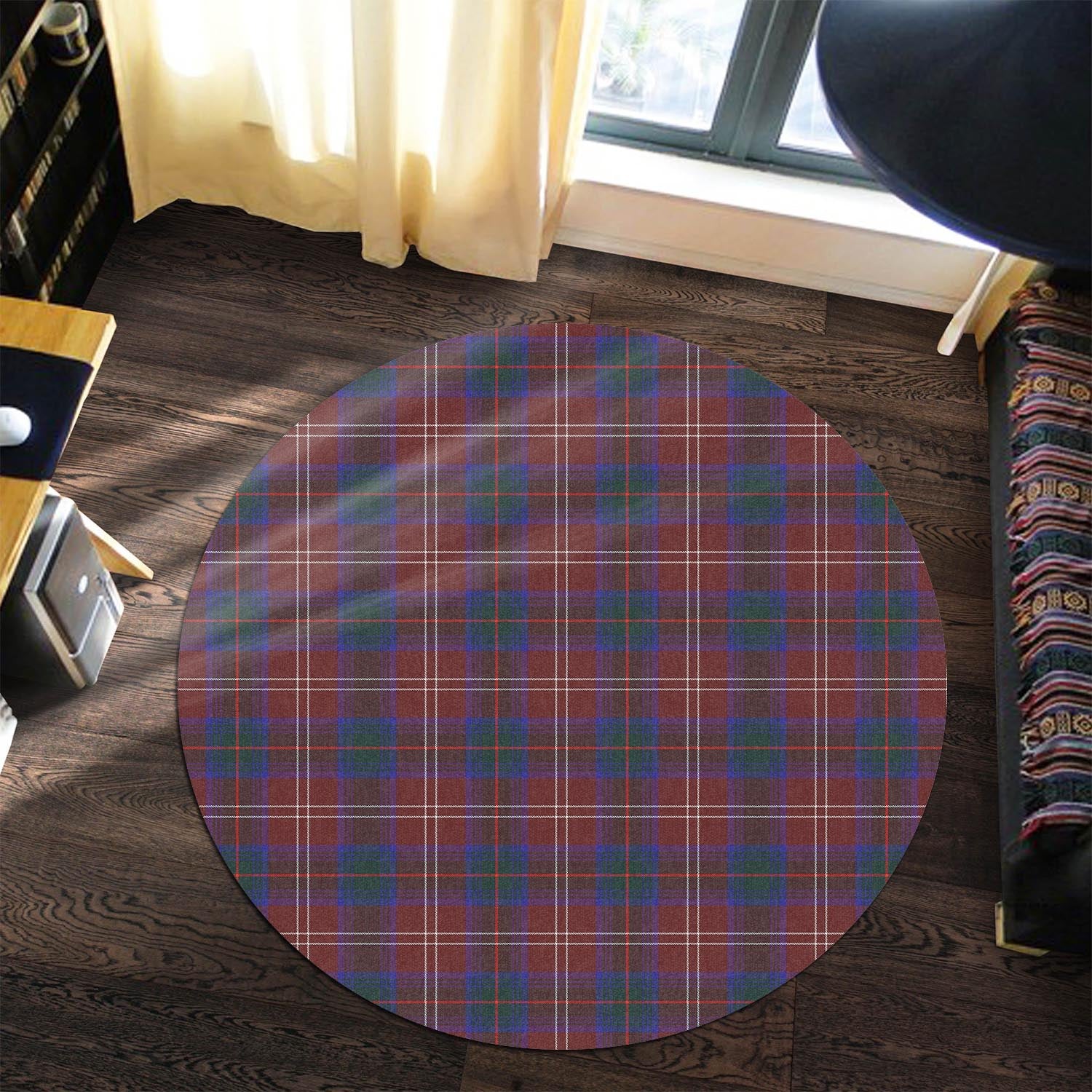 Chisholm Hunting Modern Tartan Round Rug - Tartanvibesclothing