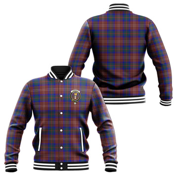 Chisholm Hunting Modern Tartan Baseball Jacket with Family Crest