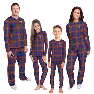 Chisholm Hunting Modern Tartan Pajamas Family Set with Family Crest