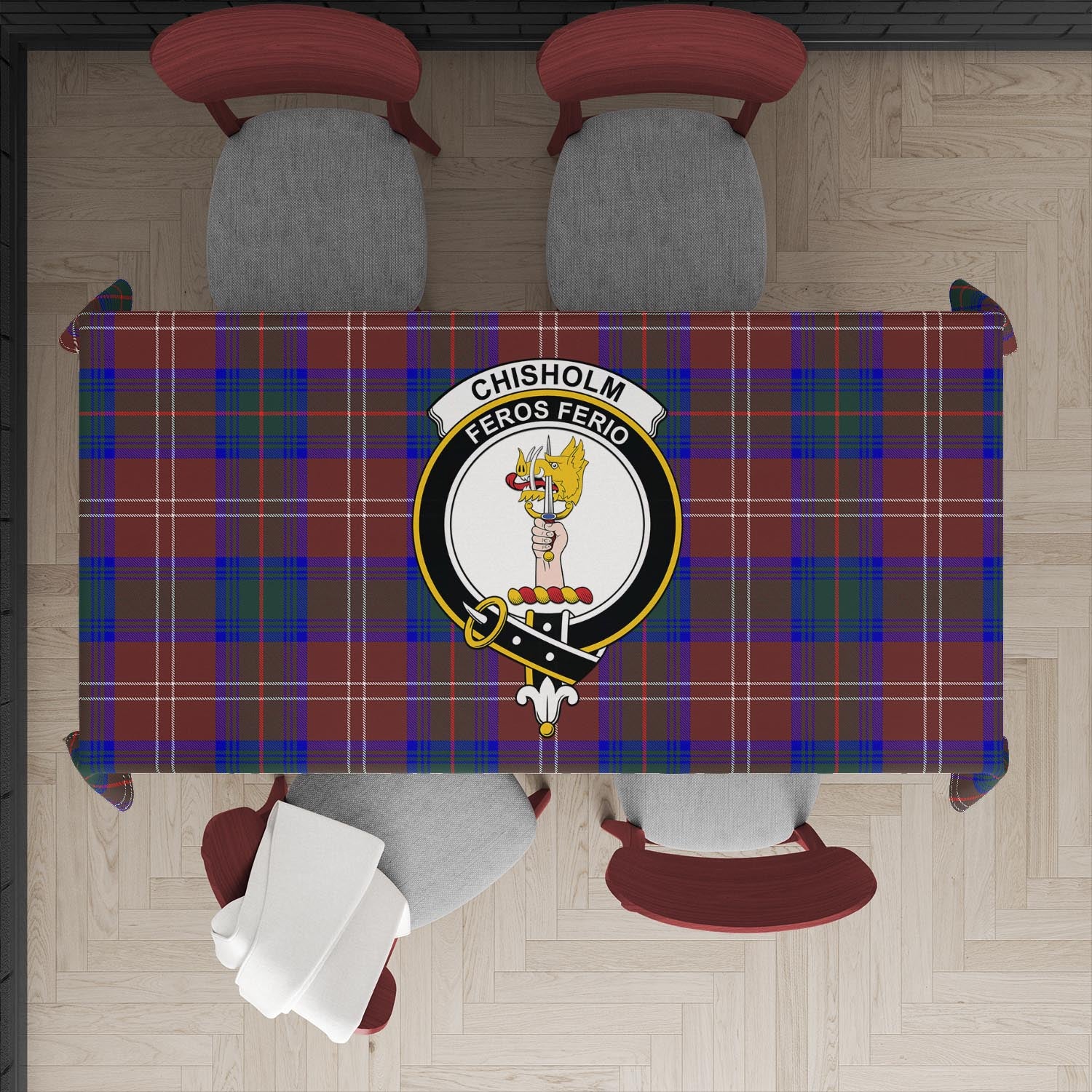 chisholm-hunting-modern-tatan-tablecloth-with-family-crest