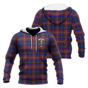 Chisholm Hunting Modern Tartan Knitted Hoodie with Family Crest