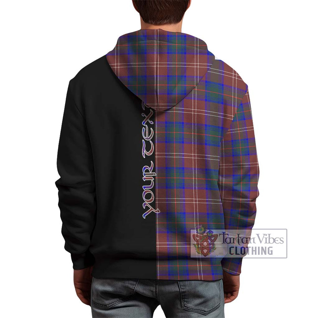 Chisholm Hunting Modern Tartan Hoodie with Family Crest and Half Of Me Style - Tartanvibesclothing Shop