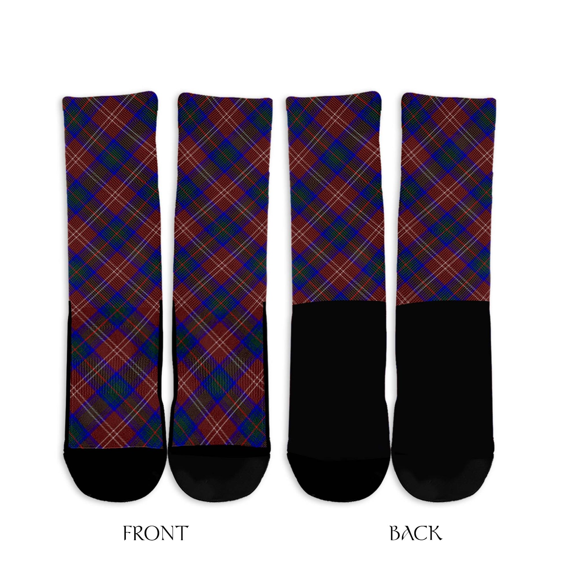 Chisholm Hunting Modern Tartan Crew Socks Cross Tartan Style - Tartanvibesclothing