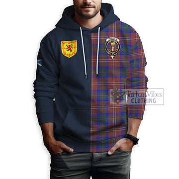 Chisholm Hunting Modern Tartan Hoodie Alba with Scottish Lion Royal Arm Half Style