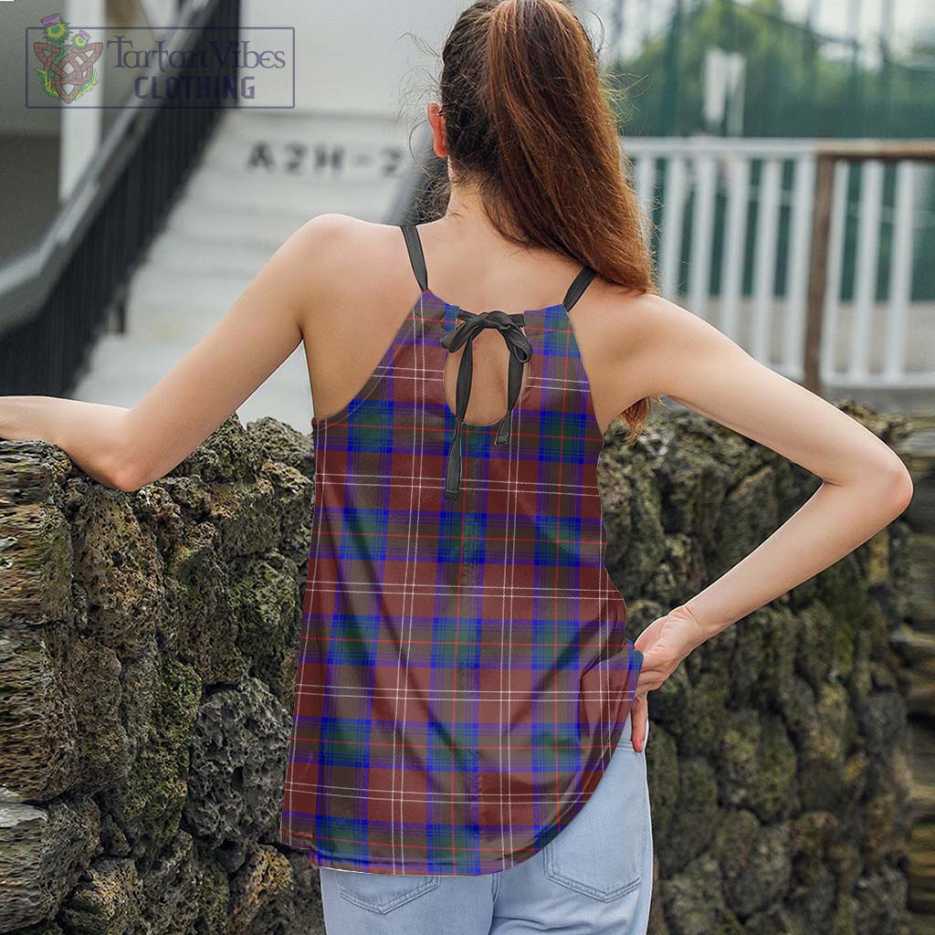 Tartan Vibes Clothing Chisholm Hunting Modern Tartan Loose Halter Neck Camisole