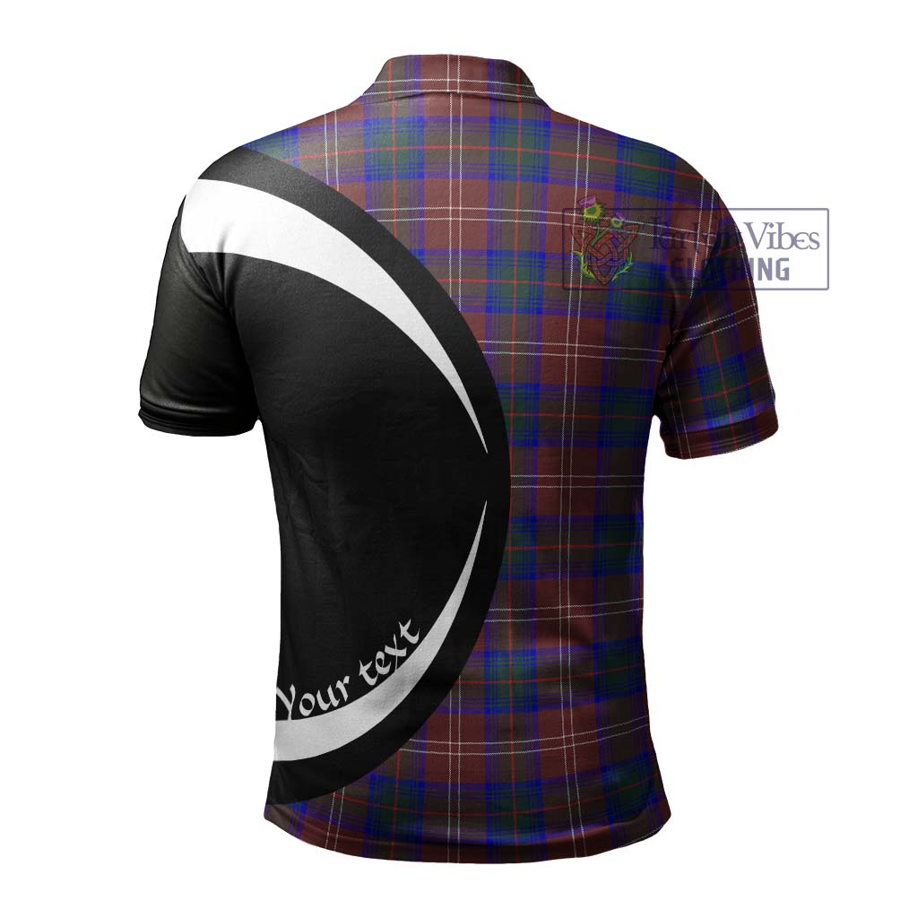 Chisholm Hunting Modern Tartan Men's Polo Shirt with Family Crest Circle Style - Tartan Vibes Clothing