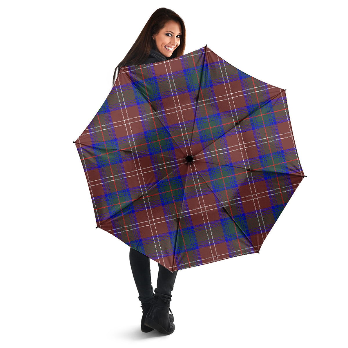 Chisholm Hunting Modern Tartan Umbrella - Tartanvibesclothing