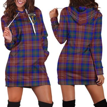 Chisholm Hunting Modern Tartan Hoodie Dress with Family Crest