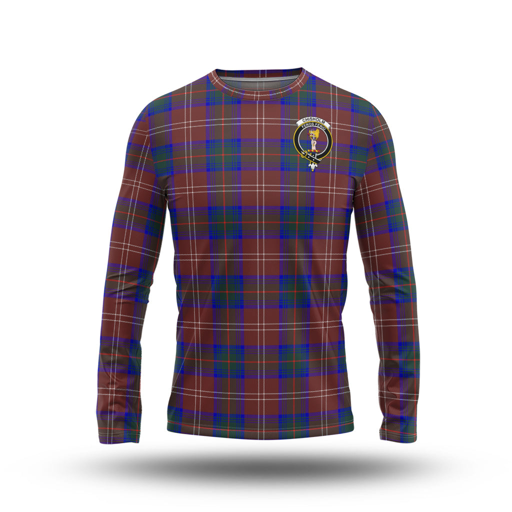 chisholm-hunting-modern-tartan-long-sleeve-t-shirt-with-family-crest