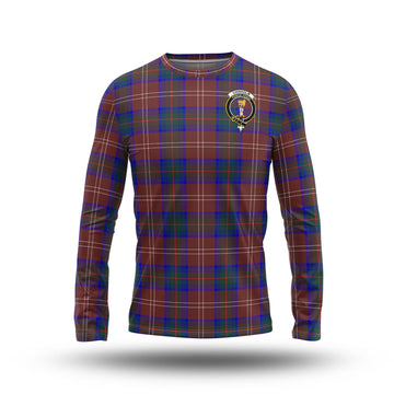 Chisholm Hunting Modern Tartan Long Sleeve T-Shirt with Family Crest