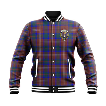 Chisholm Hunting Modern Tartan Baseball Jacket with Family Crest