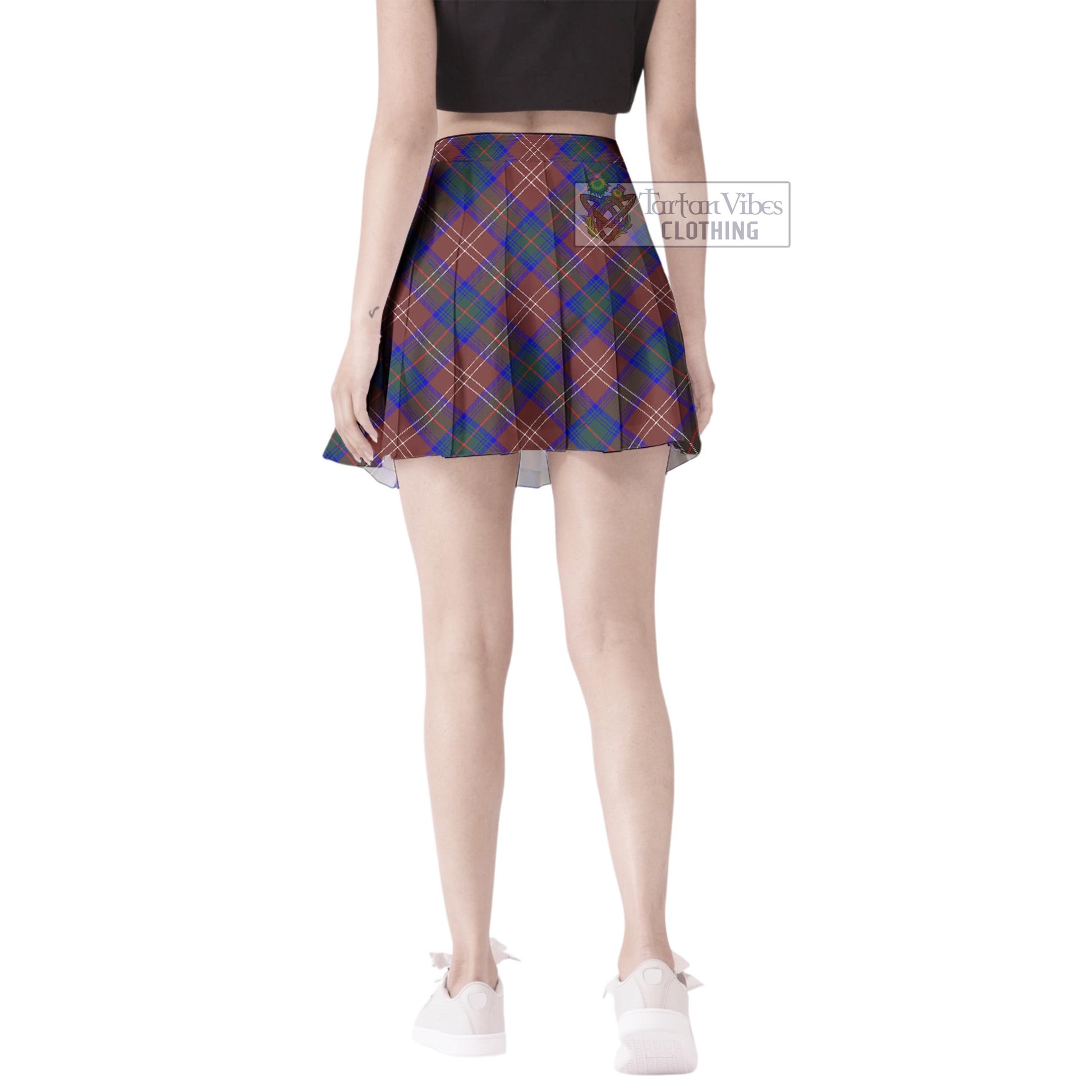 Tartan Vibes Clothing Chisholm Hunting Modern Tartan Women's Plated Mini Skirt