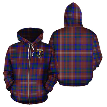 Chisholm Hunting Modern Tartan Hoodie with Family Crest