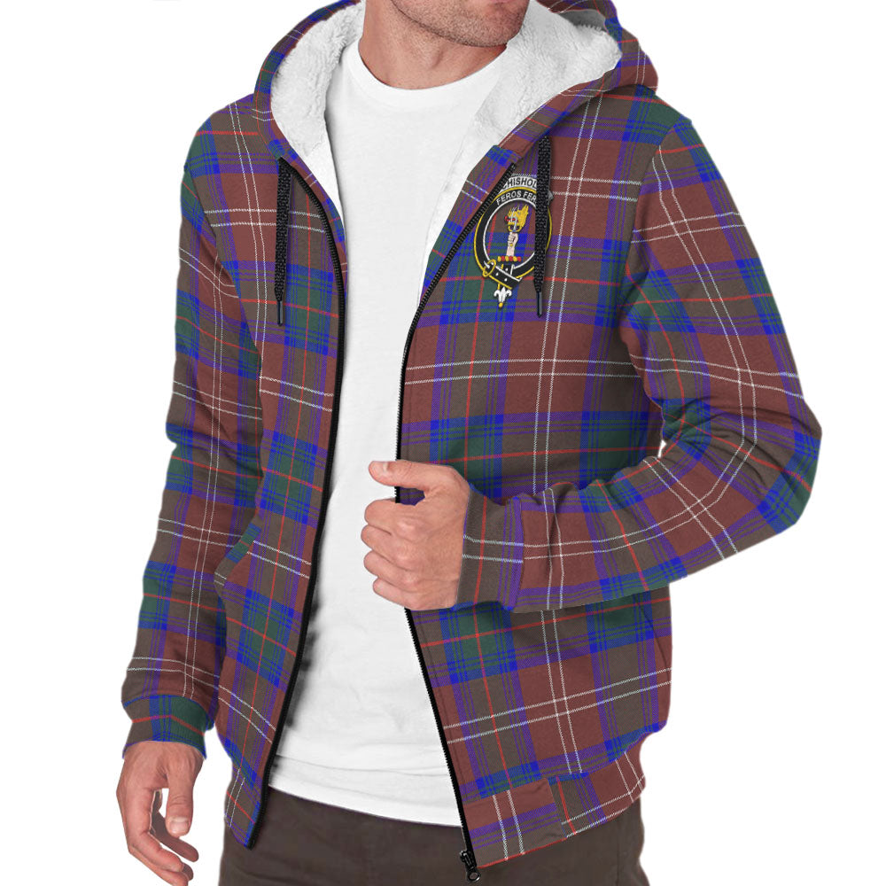 chisholm-hunting-modern-tartan-sherpa-hoodie-with-family-crest