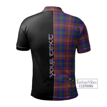 Chisholm Hunting Modern Tartan Polo Shirt with Family Crest and Half Of Me Style