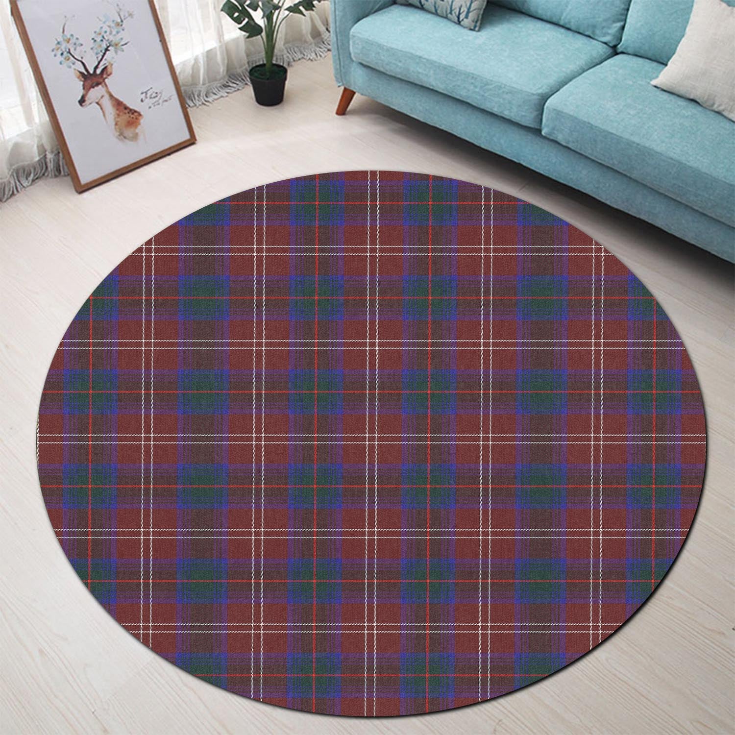 Chisholm Hunting Modern Tartan Round Rug - Tartanvibesclothing