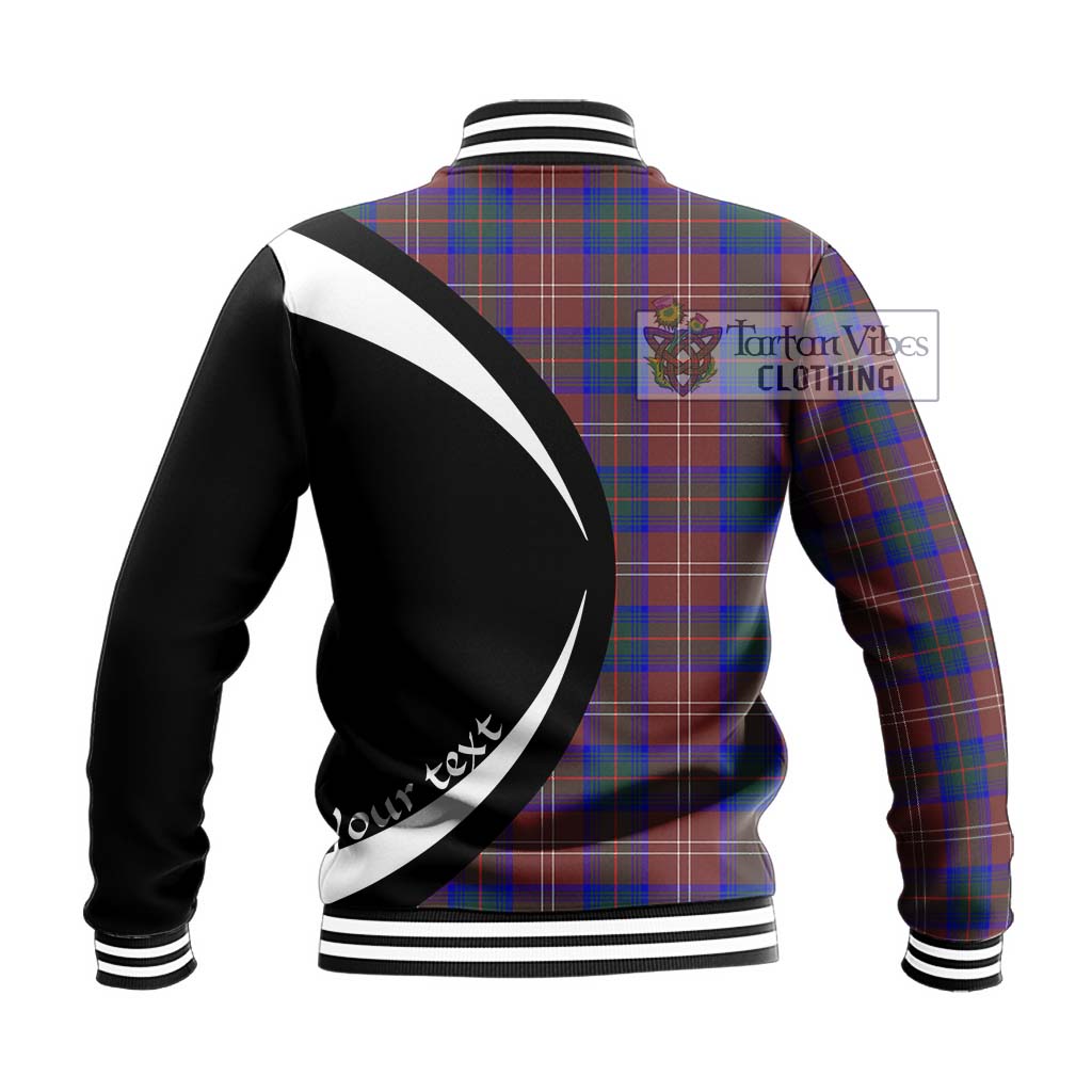 Chisholm Hunting Modern Tartan Baseball Jacket with Family Crest Circle Style - Tartan Vibes Clothing