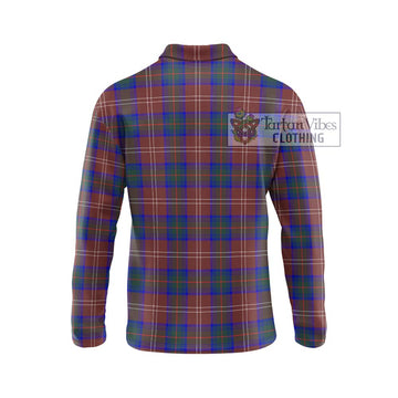 Chisholm Hunting Modern Tartan Long Sleeve Polo Shirt with Family Crest DNA In Me Style