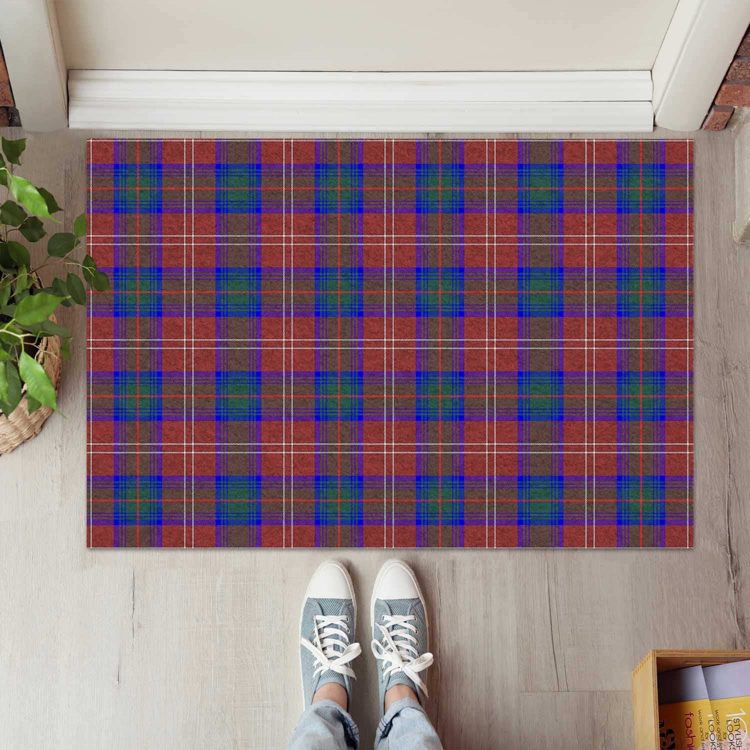 Chisholm Hunting Modern Tartan Door Mat - Tartanvibesclothing