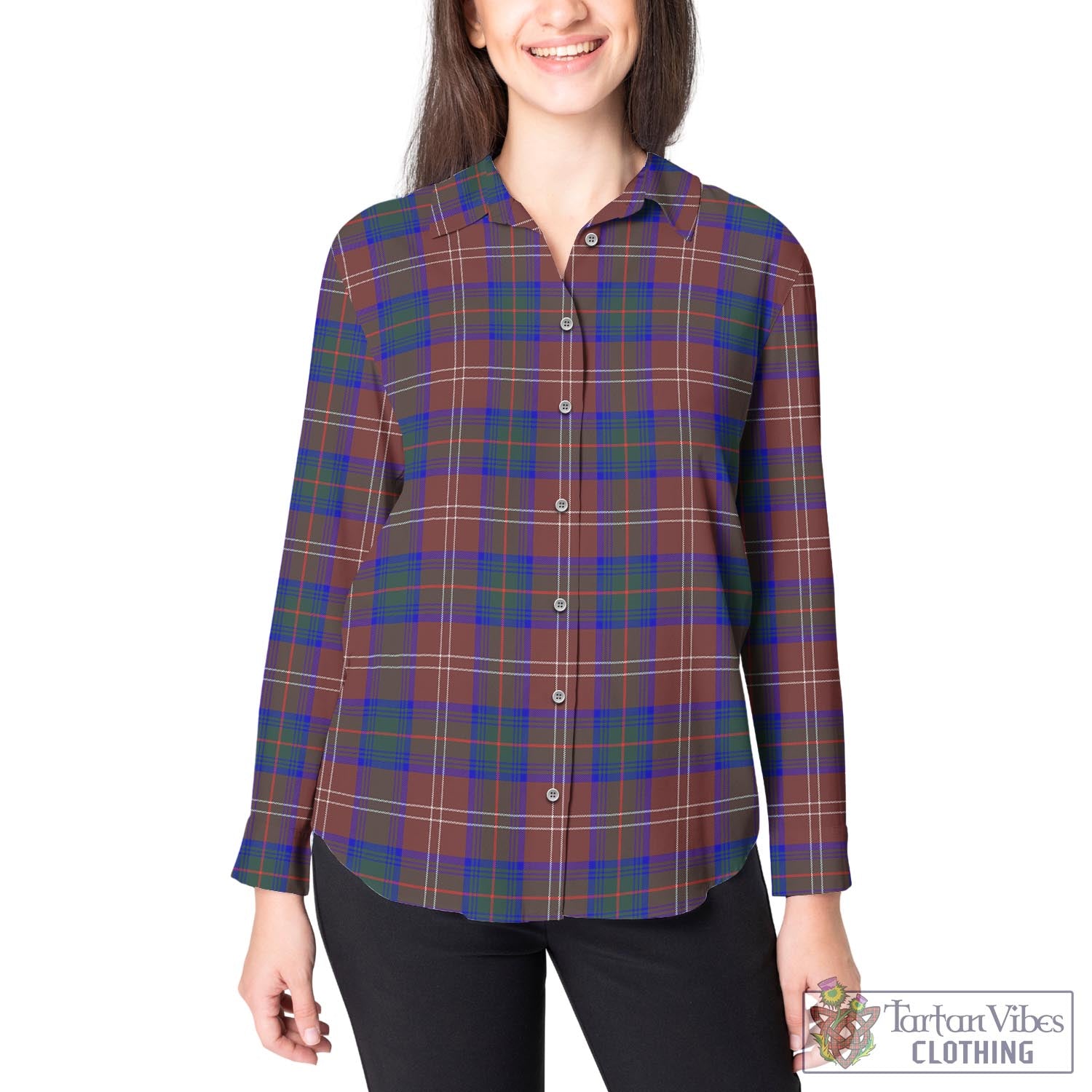 Chisholm Hunting Modern Tartan Womens Casual Shirt