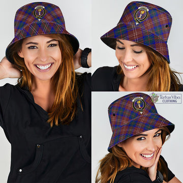 Chisholm Hunting Modern Tartan Bucket Hat with Family Crest