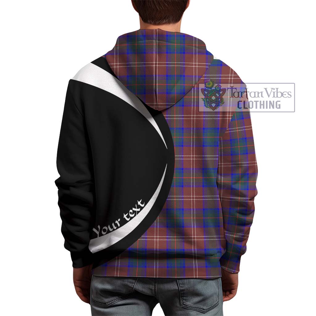 Tartan Vibes Clothing Chisholm Hunting Modern Tartan Hoodie with Family Crest Circle Style