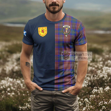 Chisholm Hunting Modern Tartan T-Shirt Alba with Scottish Lion Royal Arm Half Style