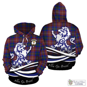 Chisholm Hunting Modern Tartan Hoodie with Alba Gu Brath Regal Lion Emblem