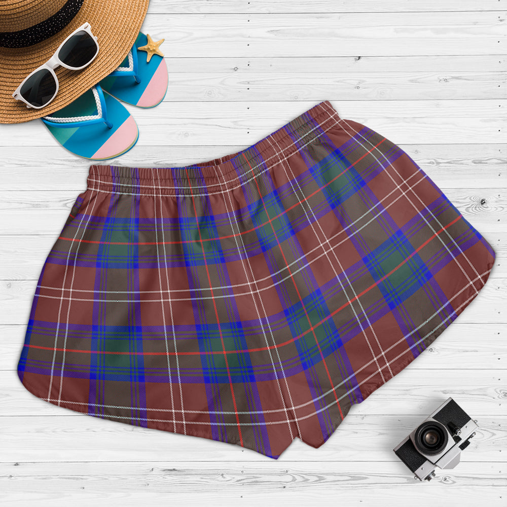 chisholm-hunting-modern-tartan-womens-shorts-with-family-crest