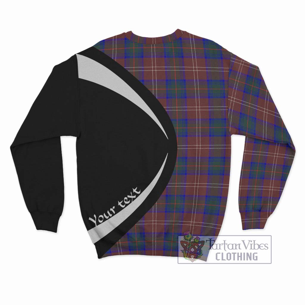 Chisholm Hunting Modern Tartan Sweatshirt with Family Crest Circle Style - Tartan Vibes Clothing