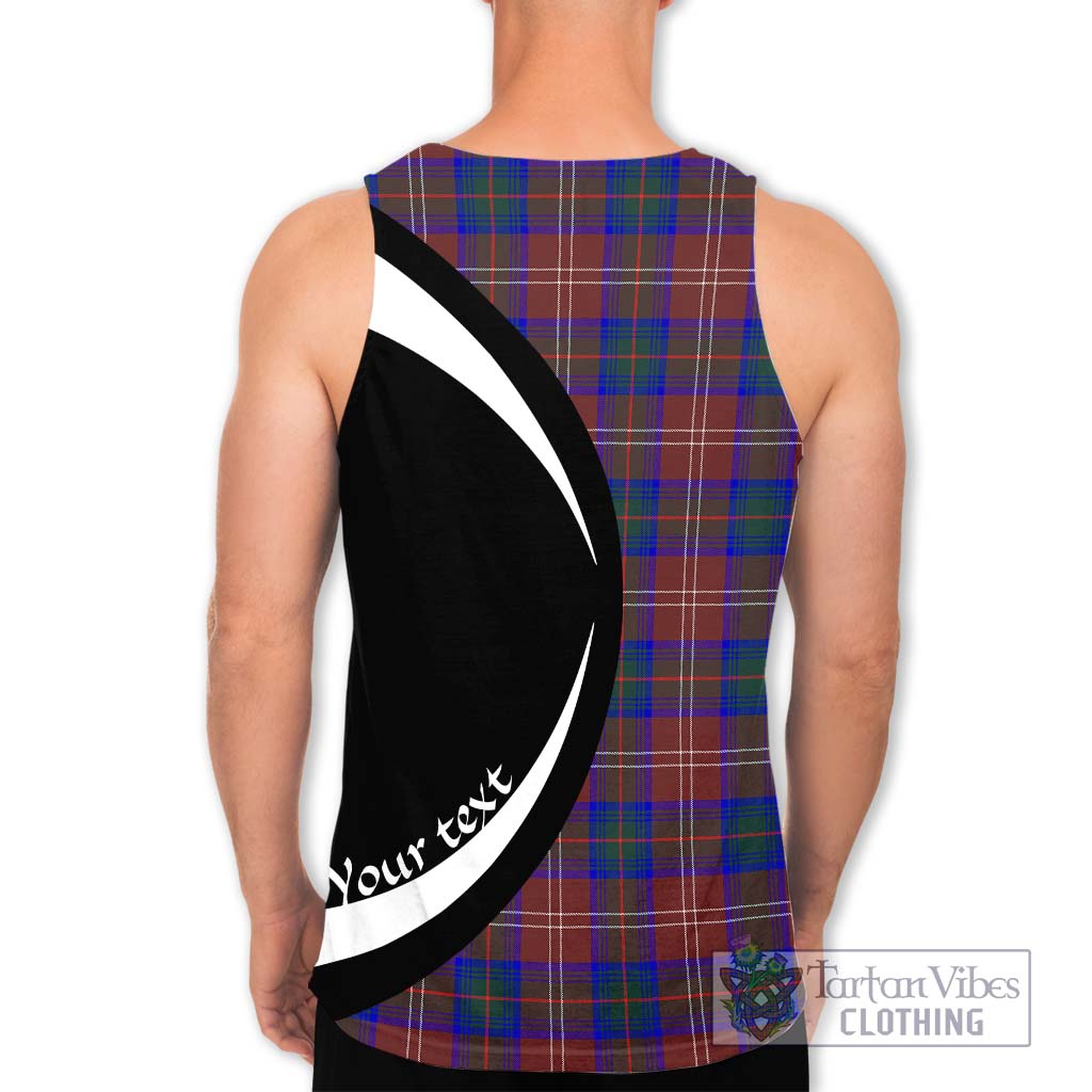 Chisholm Hunting Modern Tartan Men's Tank Top with Family Crest Circle Style - Tartan Vibes Clothing