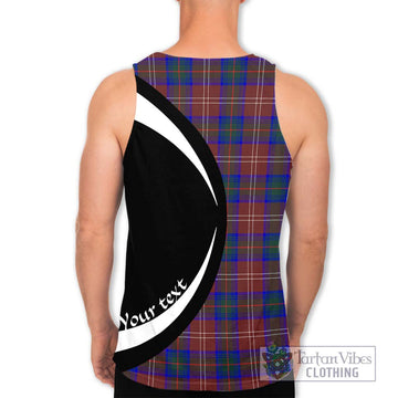 Chisholm Hunting Modern Tartan Men's Tank Top with Family Crest Circle Style