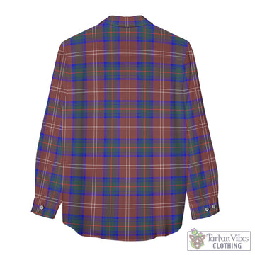 Chisholm Hunting Modern Tartan Women's Casual Shirt with Family Crest