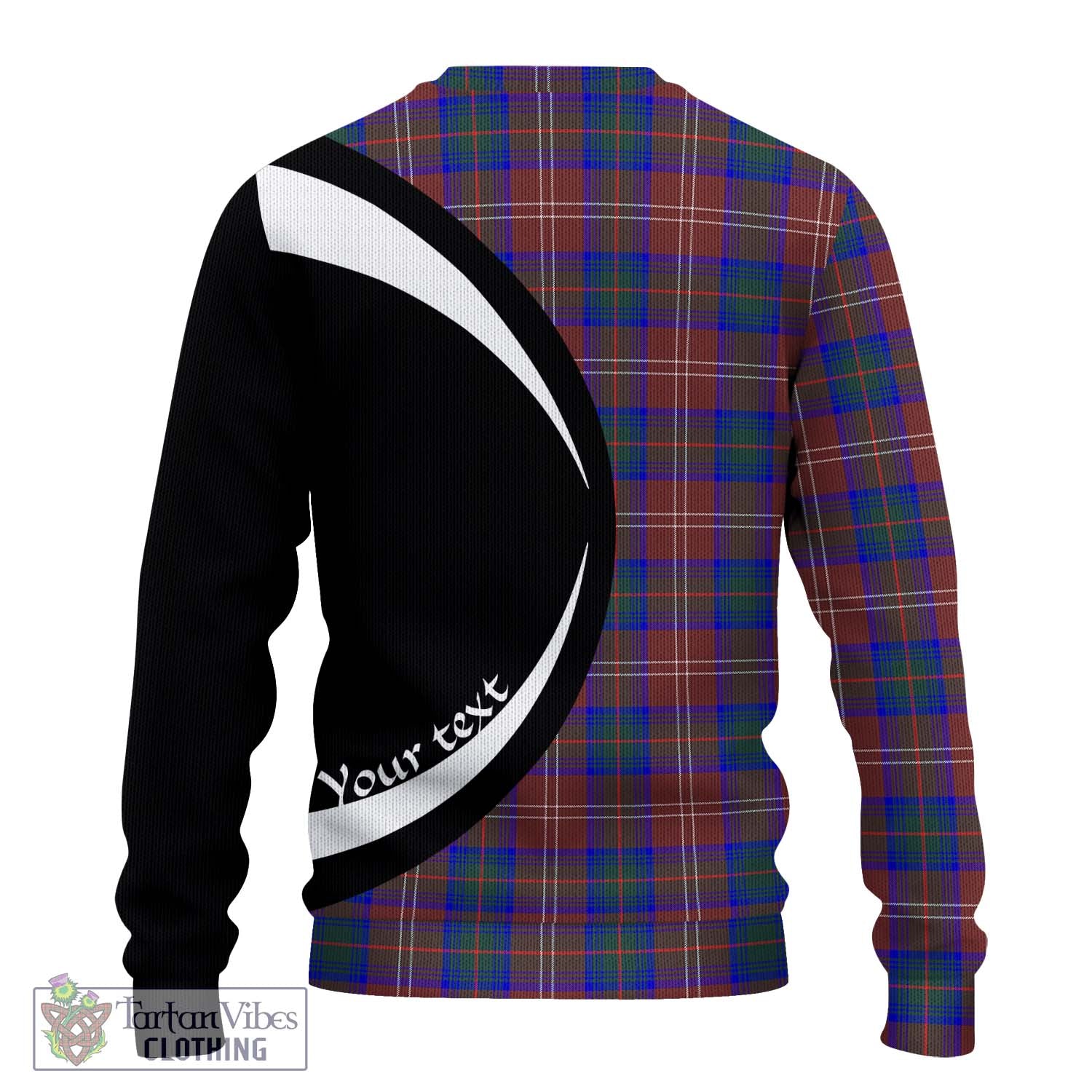 Chisholm Hunting Modern Tartan Ugly Sweater with Family Crest Circle Style - Tartan Vibes Clothing