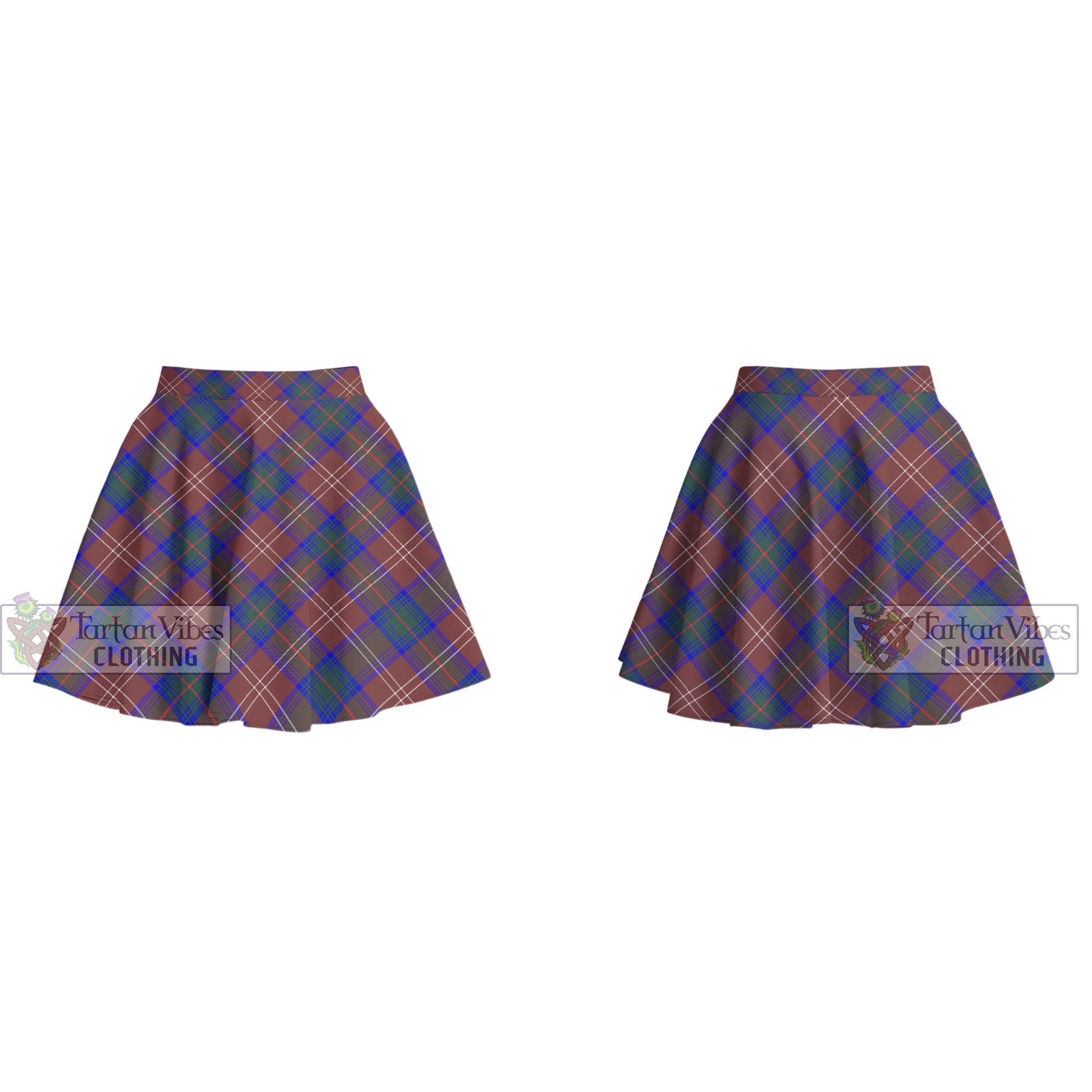 Tartan Vibes Clothing Chisholm Hunting Modern Tartan Women's Plated Mini Skirt