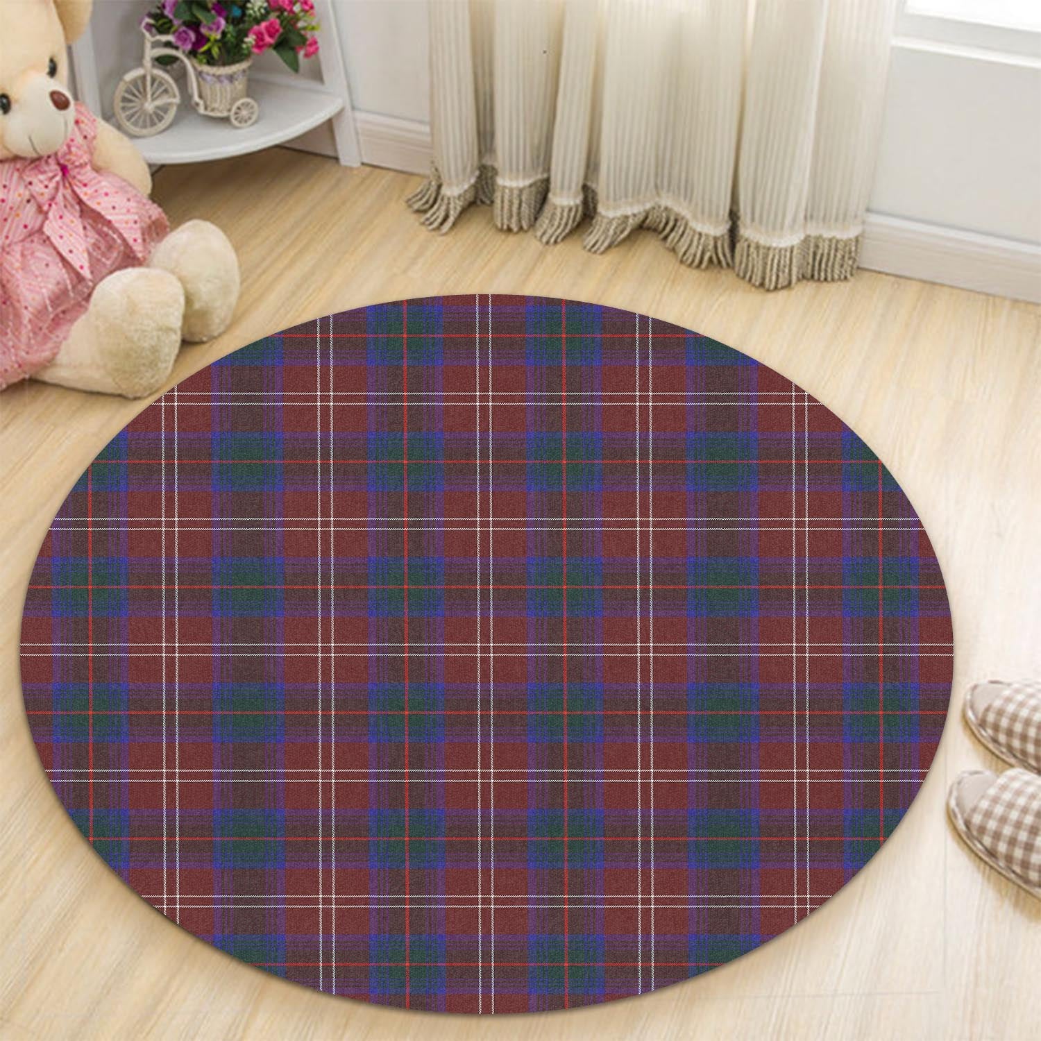 Chisholm Hunting Modern Tartan Round Rug - Tartanvibesclothing