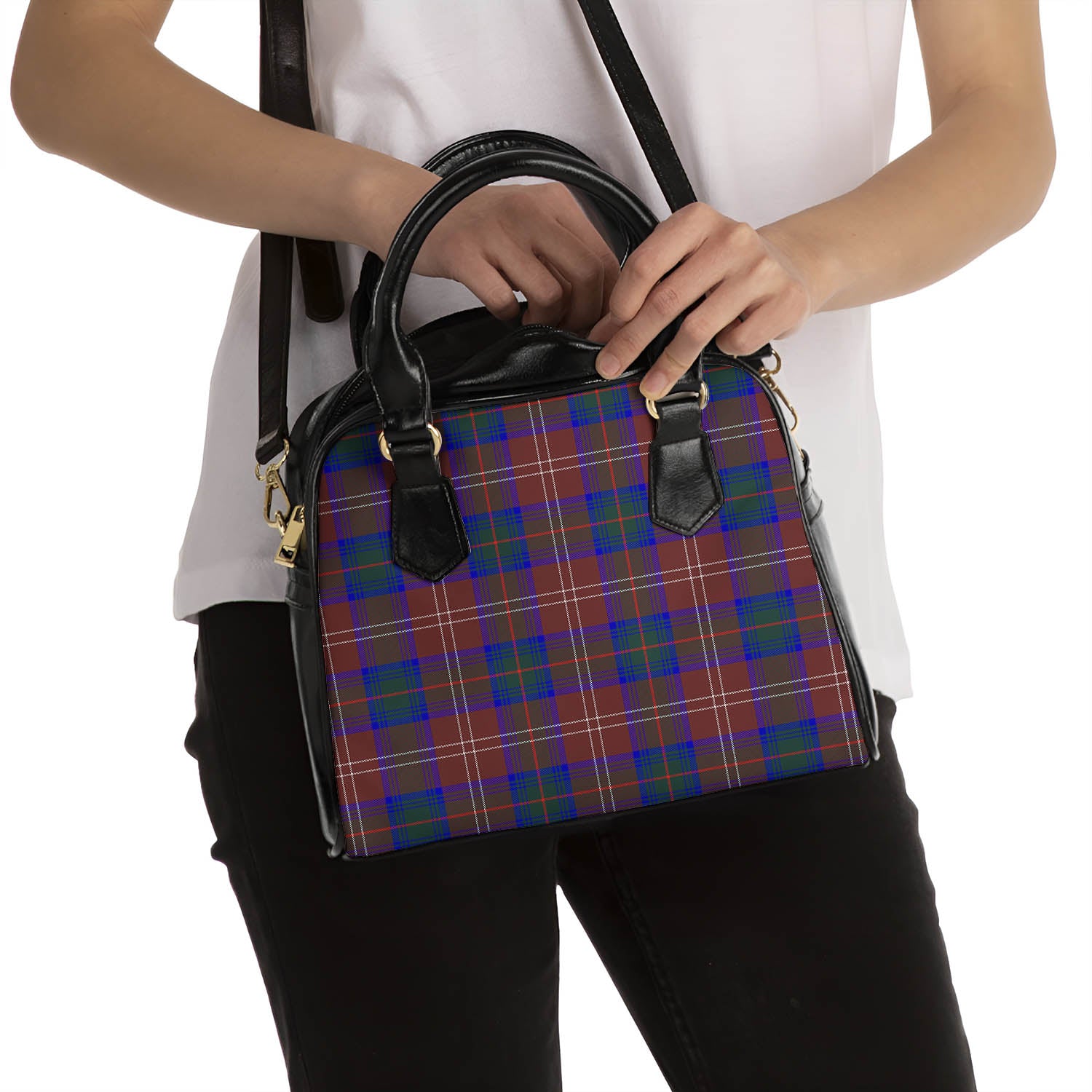 Chisholm Hunting Modern Tartan Shoulder Handbags - Tartanvibesclothing